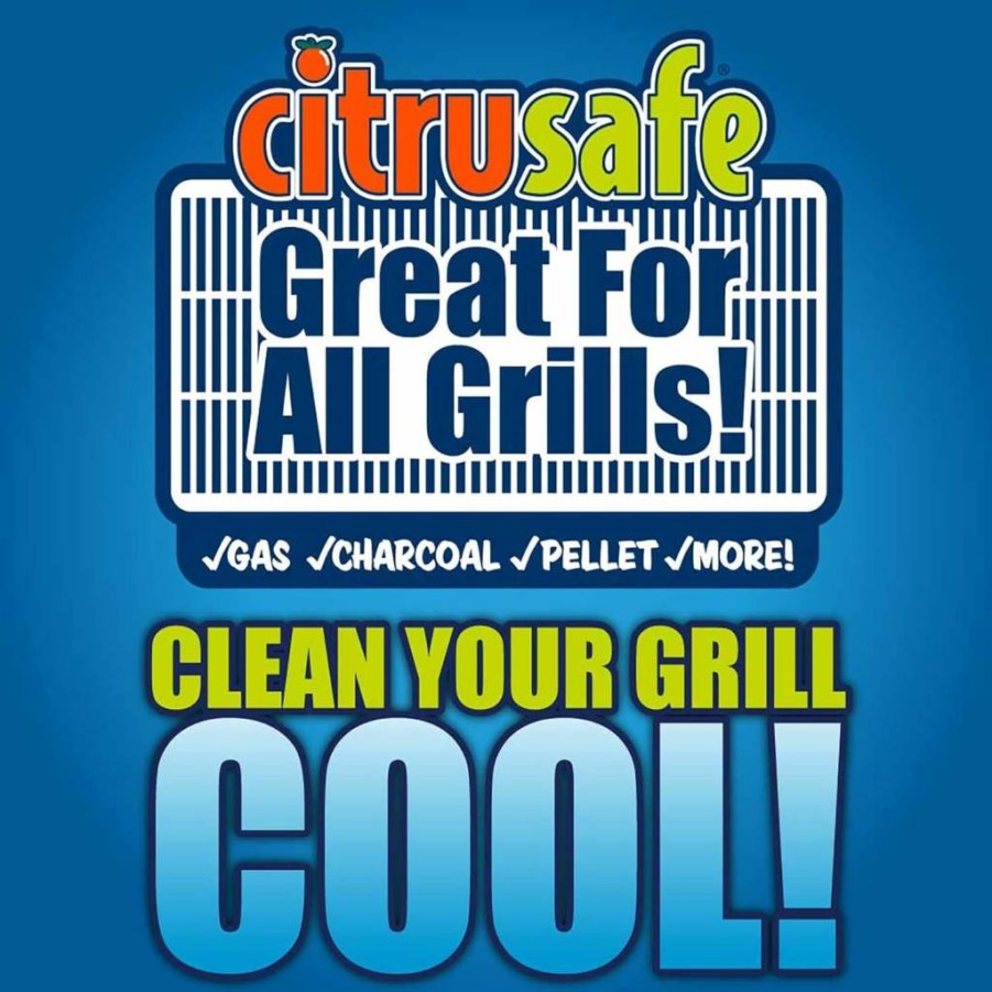Citrusafe Cookbox Grill Scraper - Heavy Duty Stainless Steel Scraper for Tough Grease & Burnt-On Food Removal on BBQ Grates