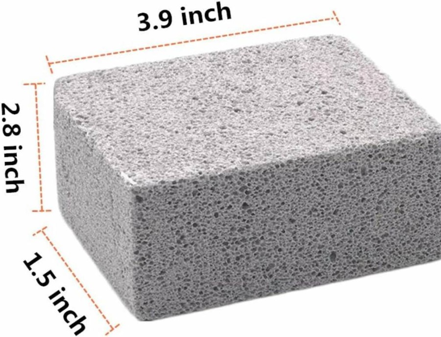 Kelfuoya 4-Pack Eco-Friendly Grill Cleaning Brick Blocks - Heavy Duty BBQ Griddle Scrubber for Stains, Grease & Carbon Removal