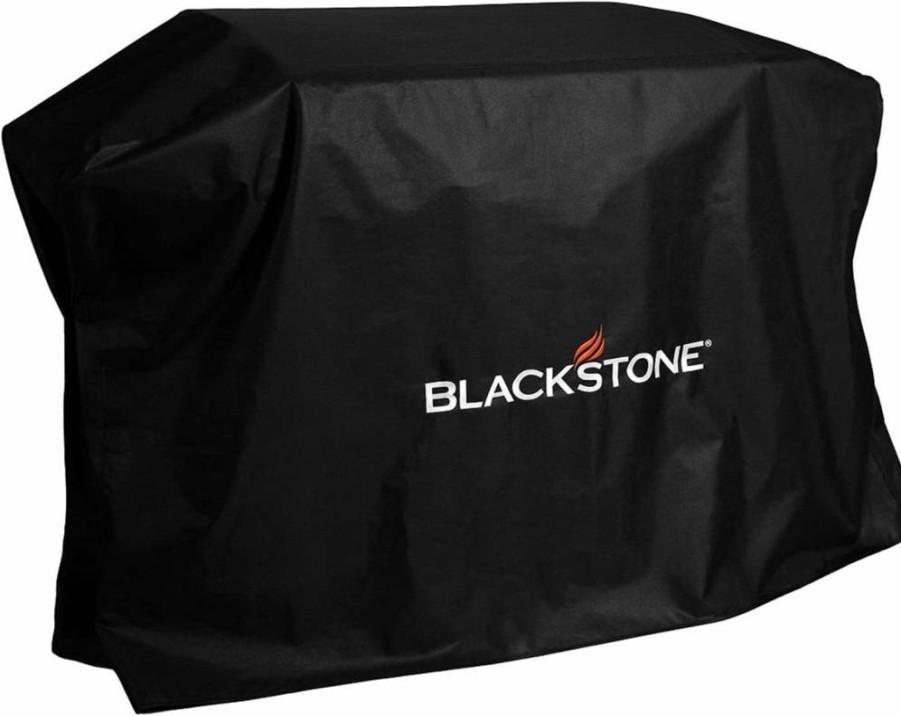 BLACKSTONE 36-Inch Griddle Cover - Heavy Duty 600D Polyester, Weatherproof, Water Resistant with Cinch Straps for Flat Top Gas Grill - Fits Cooking Station with Hood (Model 5482, Black)