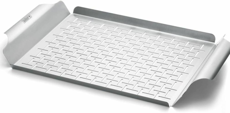 Weber Original Grill Pan - Premium Cast Iron Griddle for Outdoor BBQ & Stovetop Cooking