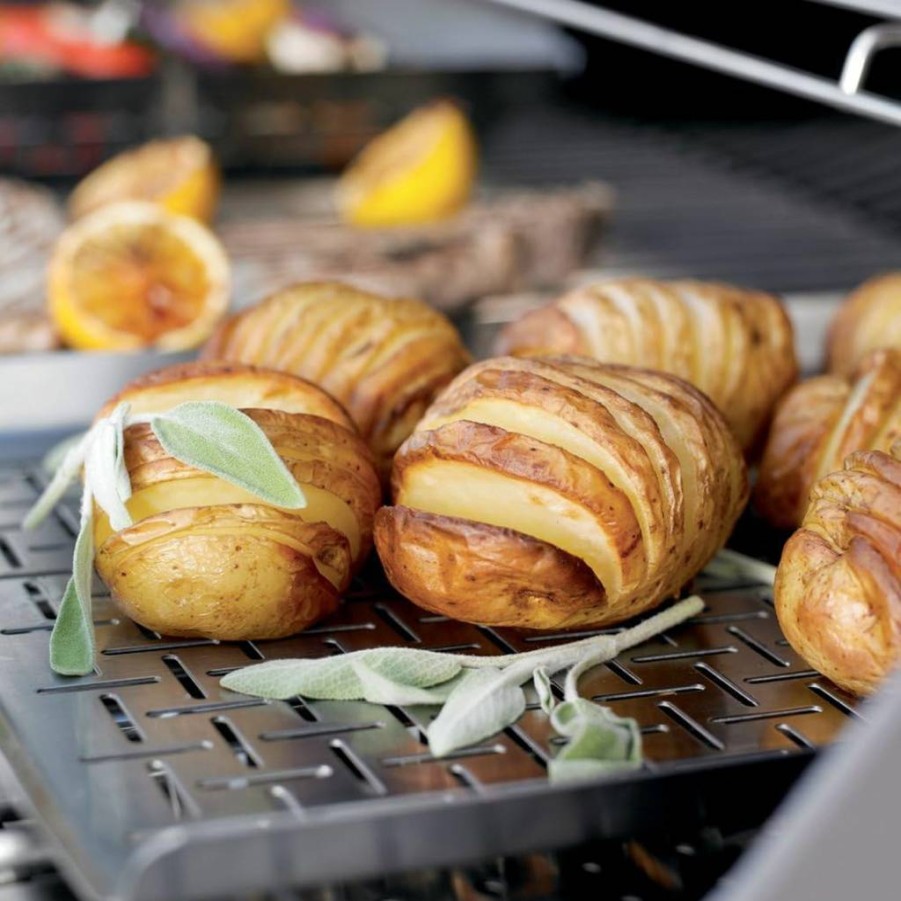 Weber Original Grill Pan - Premium Cast Iron Griddle for Outdoor BBQ & Stovetop Cooking