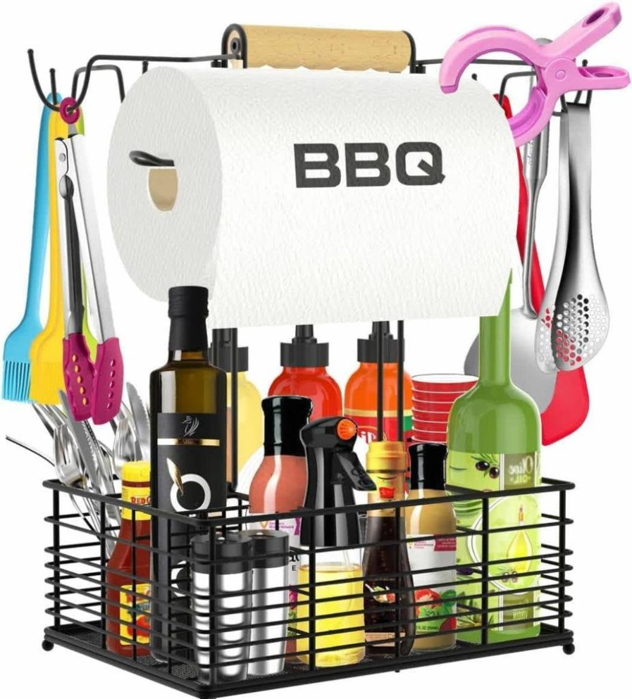 Concons Grill Caddy - Premium BBQ Organizer for Outdoor Cooking, Camping & Tailgating - Essential Grill Accessories for Men, Campers & Outdoor Enthusiasts