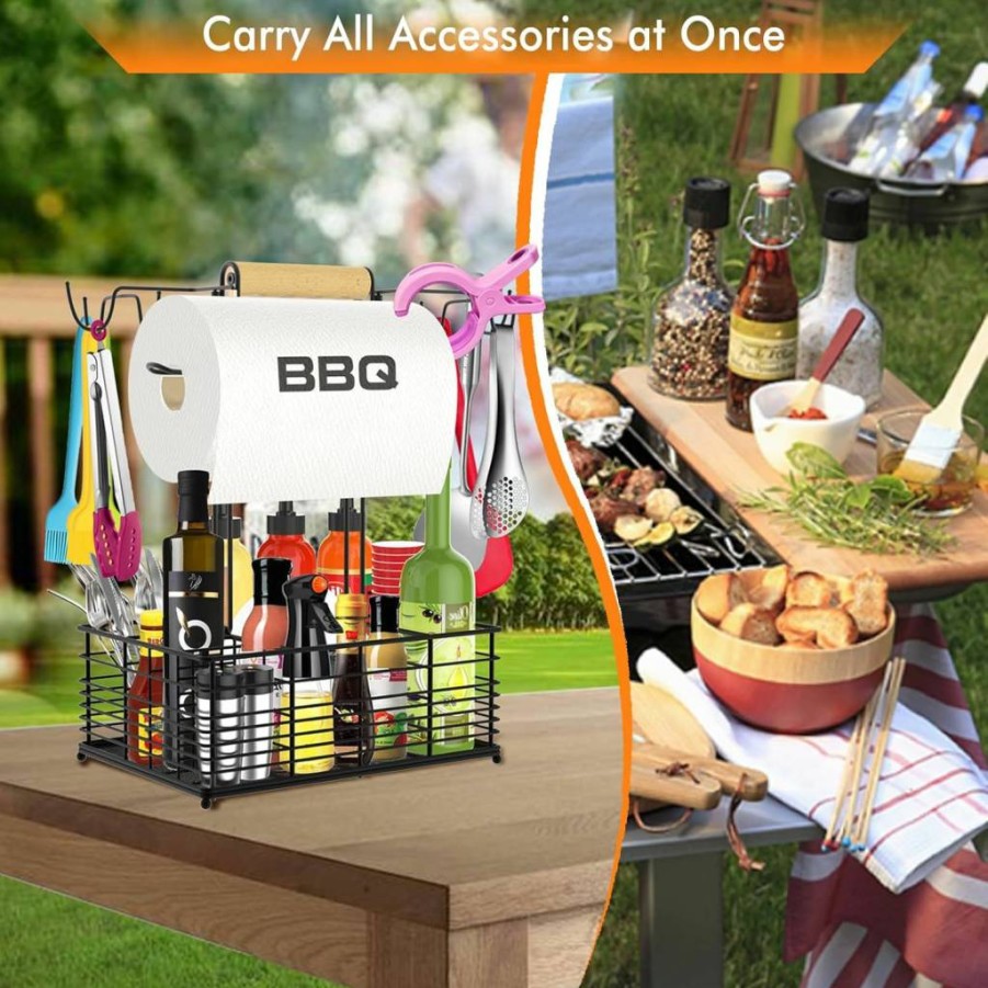 Concons Grill Caddy - Premium BBQ Organizer for Outdoor Cooking, Camping & Tailgating - Essential Grill Accessories for Men, Campers & Outdoor Enthusiasts