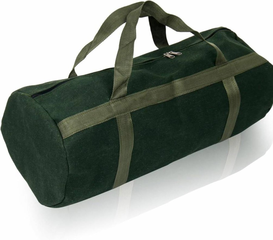 LEXICHER 24 Inch Grill Tool Storage Bag - Heavy Duty Canvas, Black, Zipper Closure & Hand Strap for Outdoor Grilling, Camping, Hiking Accessories (60x24x24cm)