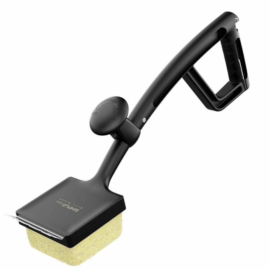 SIMPLETASTE Bristle-Free Grill Brush and Scraper - Safe for Stainless Steel & Cast Iron Grates, Steam Cleaning BBQ Tool with Transformable Design for Outdoor Cooking Accessories
