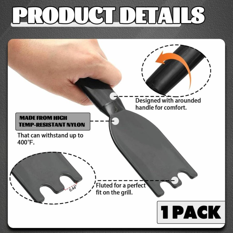 TonGass Heat-Resistant Grill Scatula for George Foreman & Grooved Indoor Grills - Durable BBQ Cleaning Tool