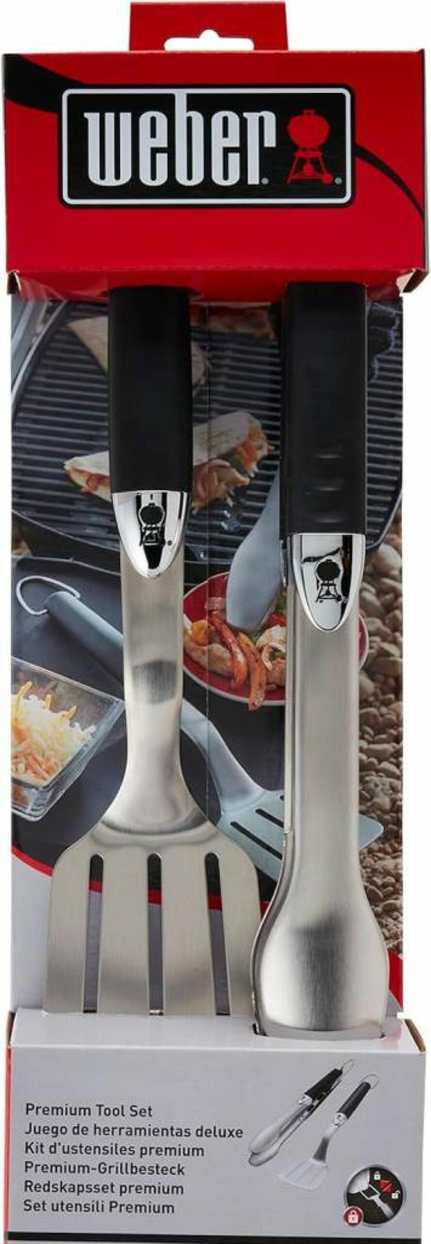 Weber Portable Stainless Steel Grill Tool Set - 2-Piece Original BBQ Accessories