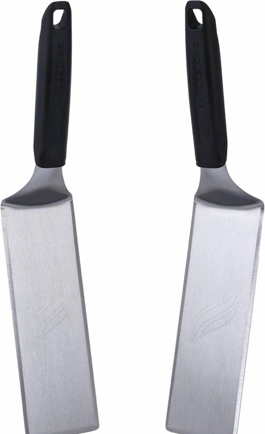 BLACKSTONE 5550 Heavy-Duty Stainless Steel Spatula Set of 2 - Extra Long Grill Tools with Non-Slip Heat Resistant Handle, Dishwasher Safe BBQ Accessories for Flat Top Cooking