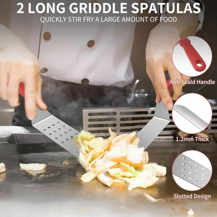 Latiret 23Pcs Blackstone Griddle Accessories Kit - Professional Grill Tools Set with Scraper, Spatula, Basting Cover for Camp Chef & Outdoor Flat Top Grilling