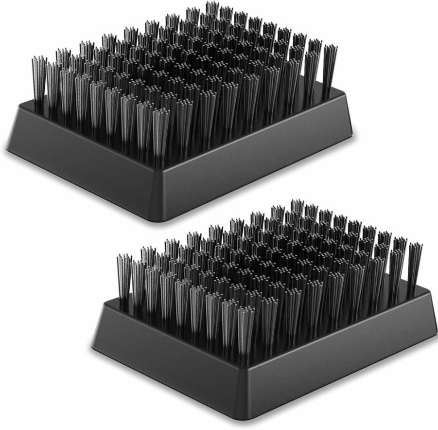 GRILLART Heavy-Duty Grill Brush Replacement Heads - 2-Pack Stainless Steel Bristle Scraper for BBQ Cleaning