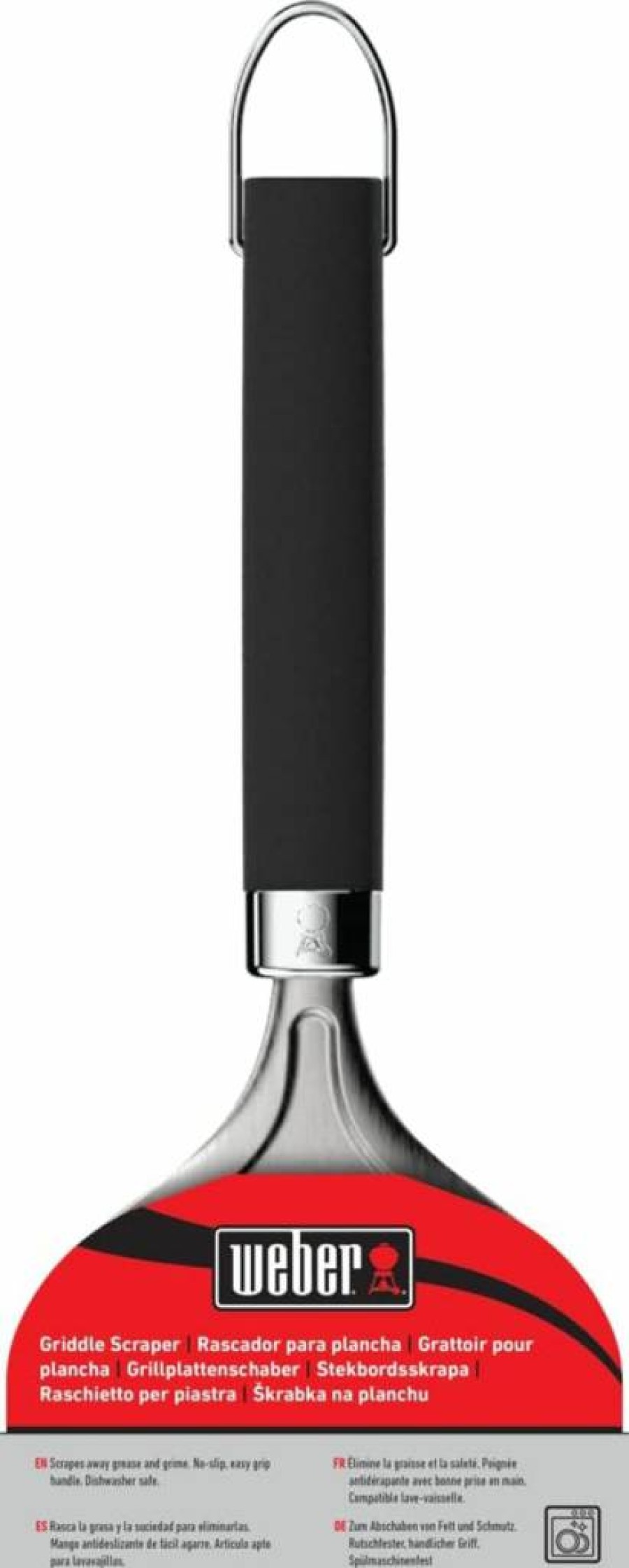 Weber Grill Scraper - Heavy Duty Stainless Steel Griddle Cleaner for Weber Grills - Durable BBQ Tool with Ergonomic Handle