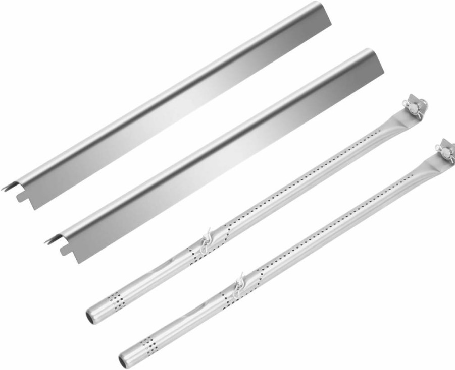 WEBROIL 4-Piece Gas Grill Replacement Parts Kit for Charbroil Performance 4-Burner Models - Includes G327-2100-W1 Burners & G325-0002-W1 Heat Tents - Compatible with 463365021, 463365522, 463352521