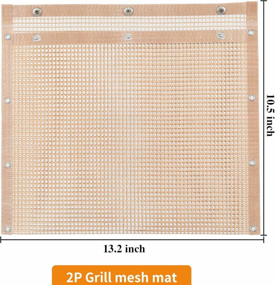 Aoocan 5-Piece Non-Stick Copper Grill Mat Set - Reusable BBQ Grilling Mats for Gas, Electric & Charcoal Grills, 15.75 x 13 Inch, Easy to Clean, As Seen on TV