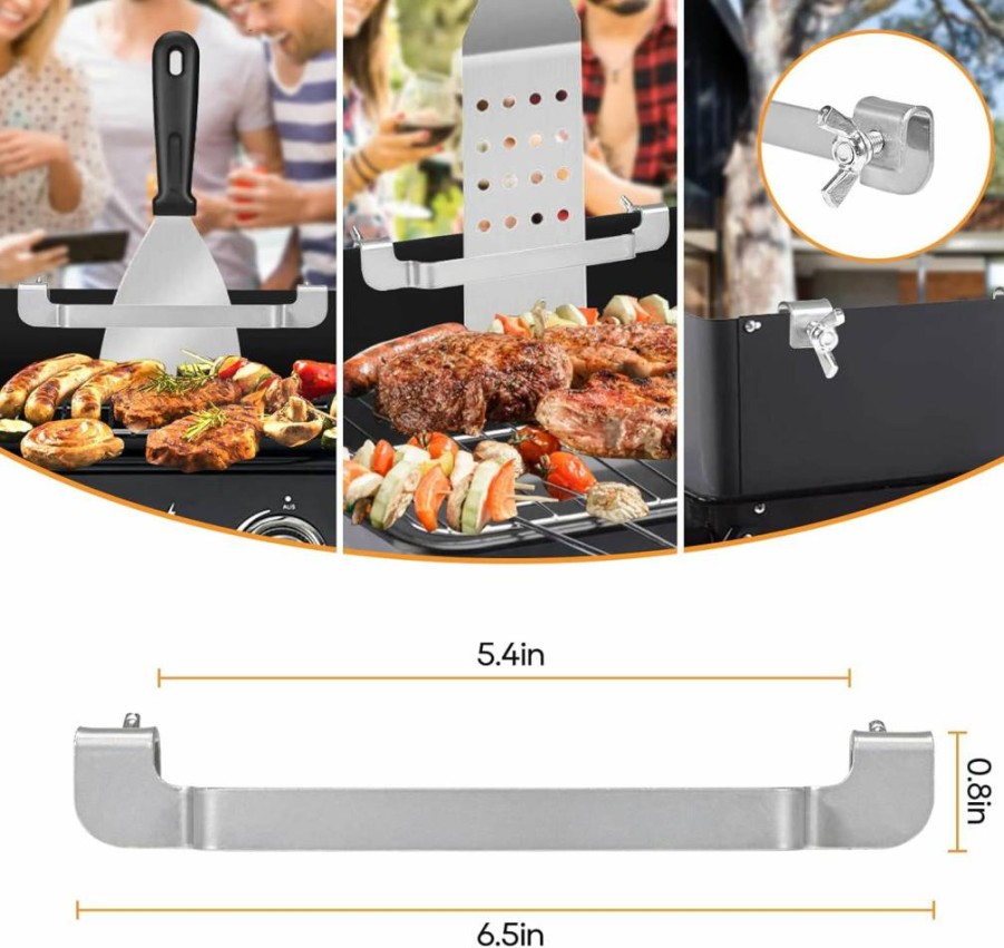 2Pcs Olaismln Griddle Spatula Holder for Blackstone, Camp Chef & Royal Gourmet - Heavy Duty Outdoor Grilling Tool Organizer Accessories