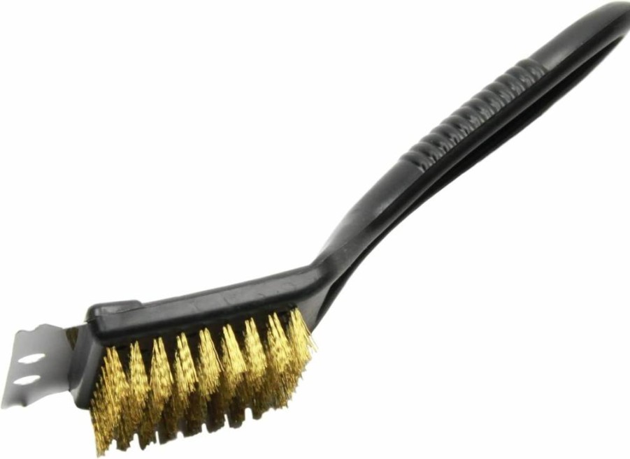 Chef Craft 9-Inch Black Plastic Handle Short Grill Brush for BBQ Cleaning – Durable & Efficient
