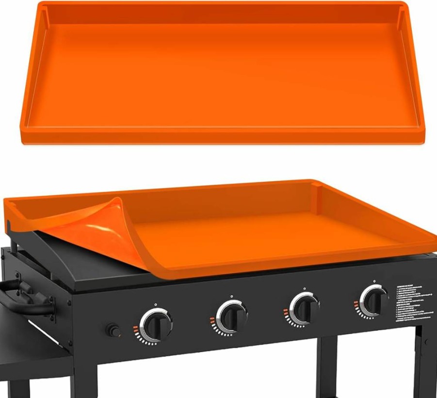 Cadyaw 36 Inch Silicone Griddle Cover Mat for Blackstone Grill - Food-Grade, Full Wrap-Around Protection, Non-Slip Flat Top Cover, Durable Grill Accessories