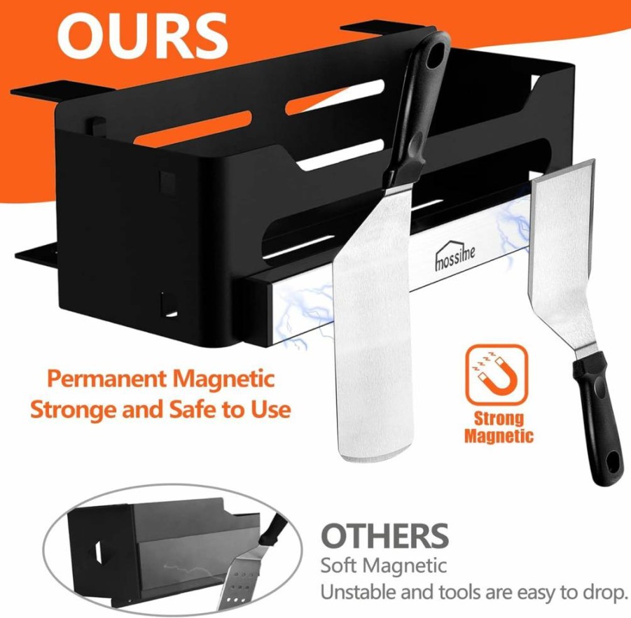 Mossime Griddle Caddy for Blackstone 28" & 36" Griddles - Prep Cart with Magnetic Tool Holder, Paper Towel Holder, and Storage Box for BBQ Accessories