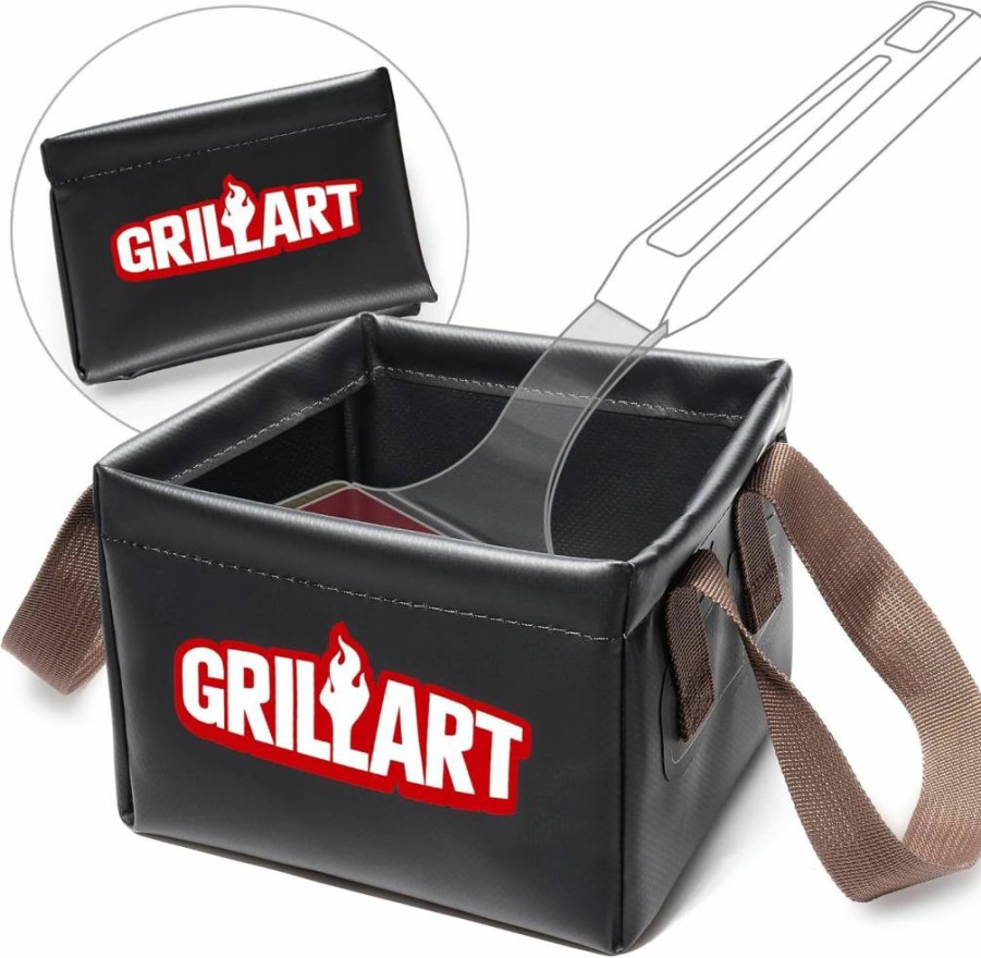GRILLART Bristle-Free Grill Brush with Steam Cleaning, 2 Replacement Heads for Cast Iron & Stainless Steel Grates – Ultra Safe BBQ Cleaner for Outdoor Gas Charcoal Grills