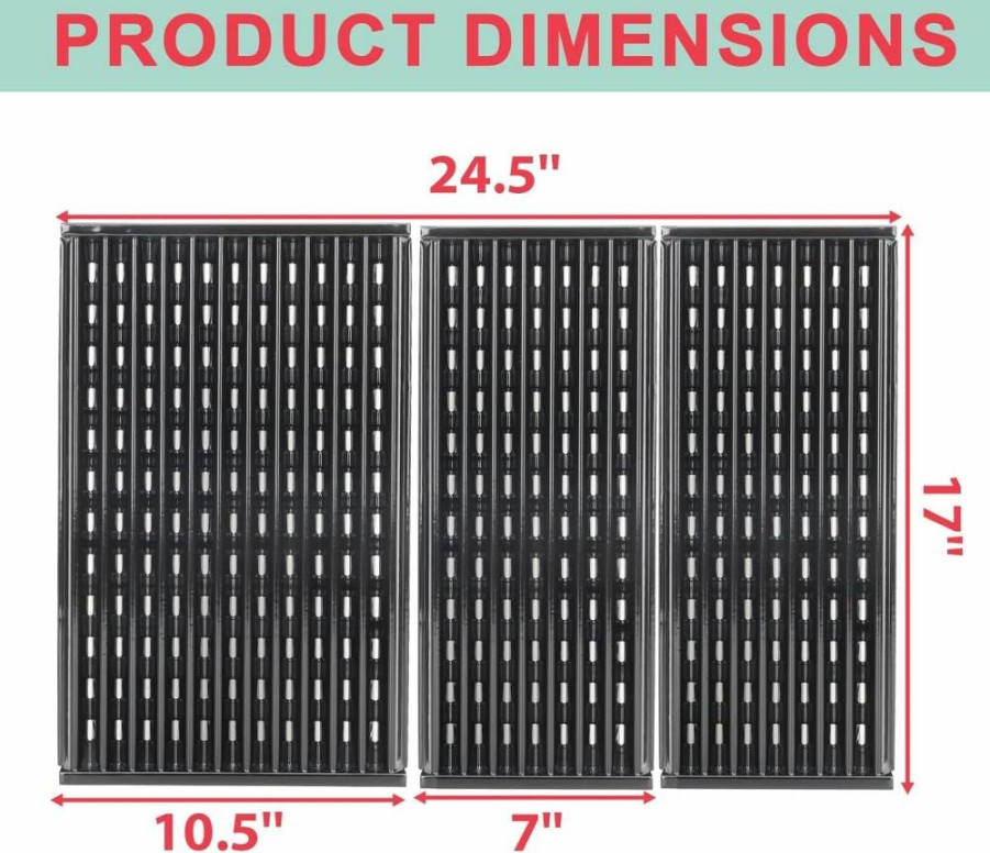 WEBROIL 17" Infrared Grill Emitter Plates & Grates Compatible with Charbroil Performance Tru Infrared 3-Burner Models G460-0500-W1, G469-0005-W1, 463371116, 463344116