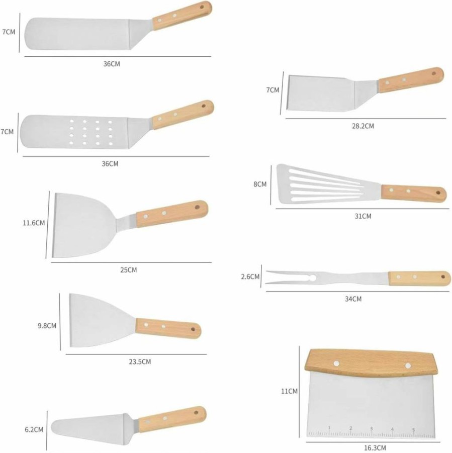 MEILING MALL 27Pcs Blackstone Griddle Accessories Kit - Spatula, Scraper, Basting Cover, Egg Rings for Outdoor BBQ, Camping & Flat Top Grill