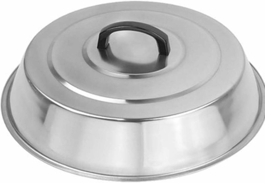 ZBXFCSH 12 Inch Stainless Steel Griddle Cover - Round Cheese Melting Dome, Steaming Lid for Flat Top Grill, Indoor & Outdoor Cooking Accessory