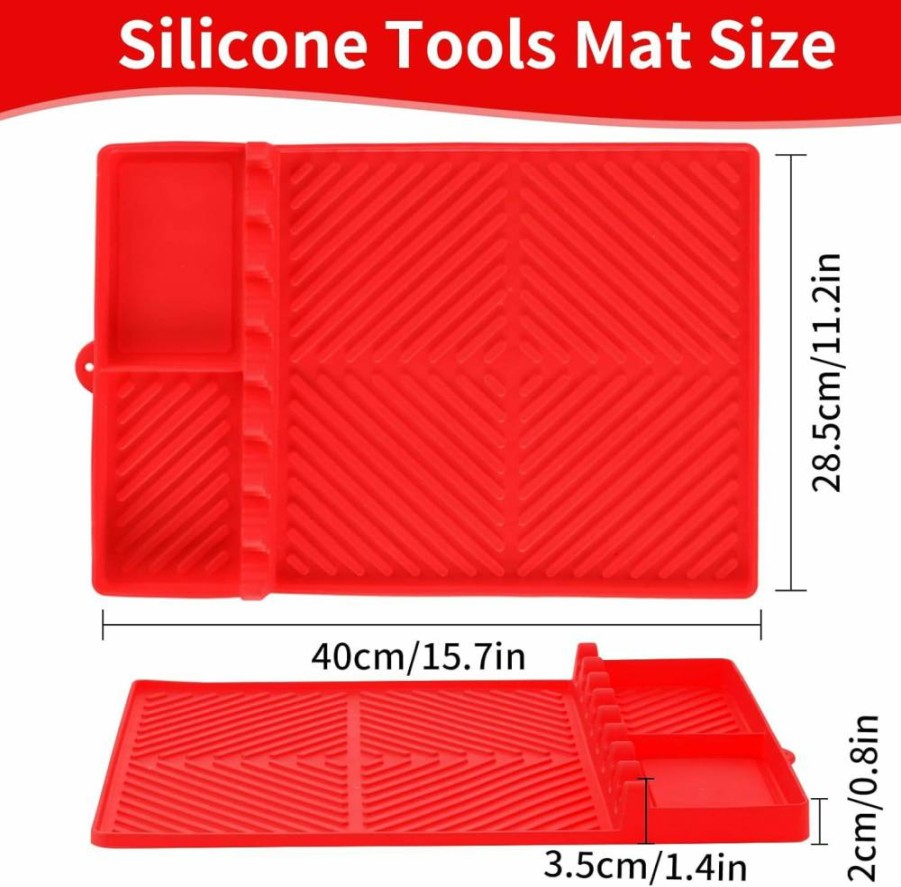 Find Law Silicone Grill Mat for Blackstone – Heat-Resistant BBQ Cooking Mat with Drip Tray, Non-Slip Countertop Protector for Outdoor Grilling & Kitchen (Orange)