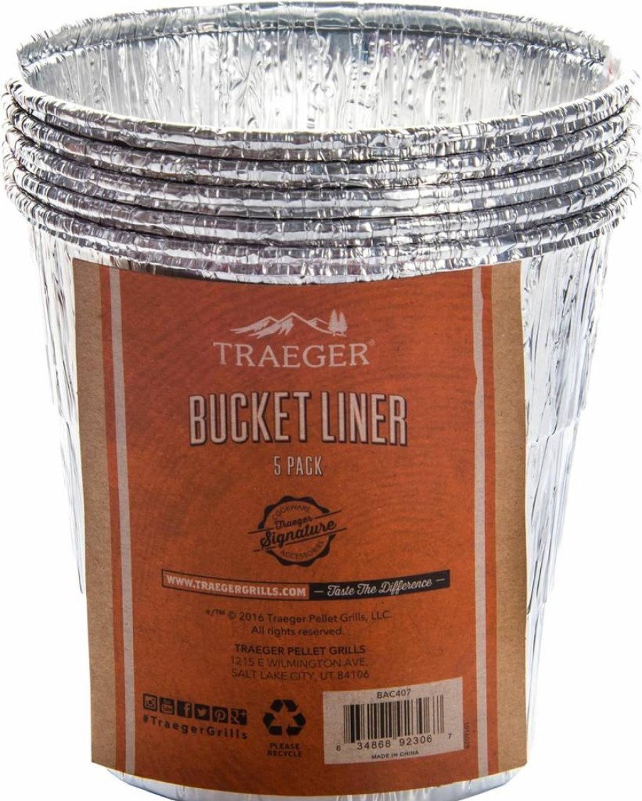 Traeger 5-Pack Grease Bucket Liners for Grills – Durable Grill Accessory Bac407