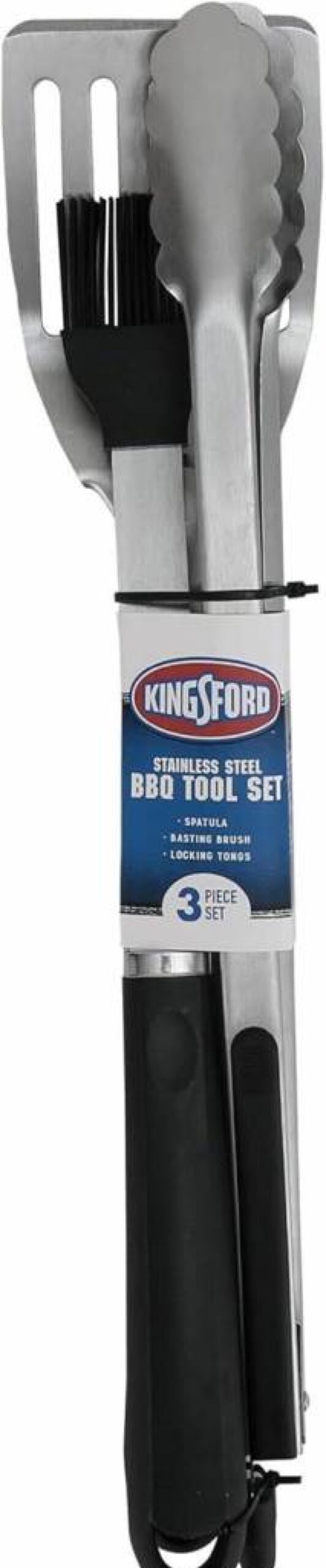 Kingsford 17" Grill Brush with Stainless Steel Scraper, Nylon Bristles, Bottle Opener & Non-Slip Rubber Handle – Heavy Duty BBQ Cleaning Tool for Gas, Charcoal, and Outdoor Grills