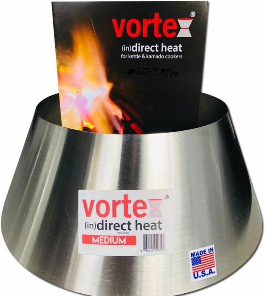 Vortex Heat Diffuser for Charcoal Grills - Compatible with Weber Kettle 22", WSM 26.75", Kamado XL & Big Green Egg - Medium Size