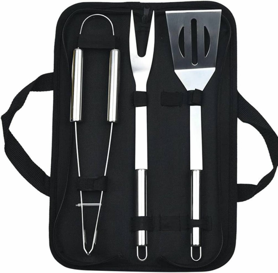 SUJAYU Stainless Steel BBQ Grill Set - 6-Piece Outdoor Grilling Tools with Utensils for Barbecue, Heat-Resistant & Durable Grill Accessories