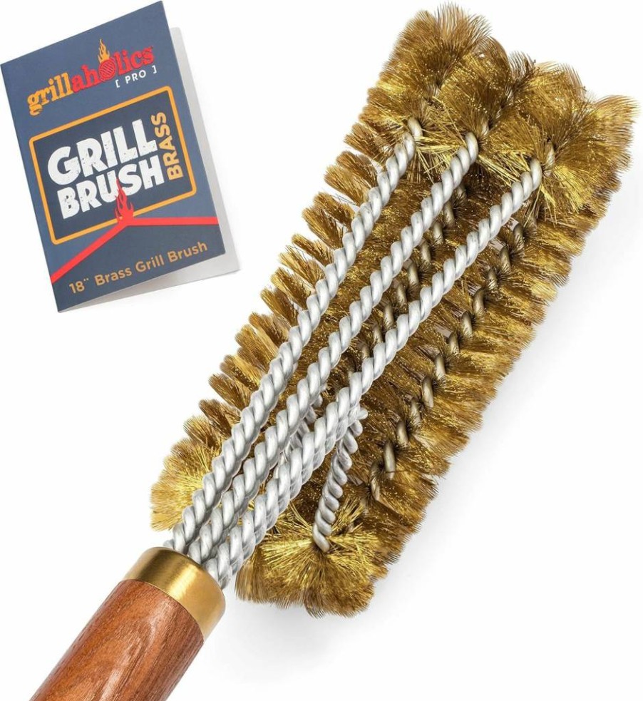 Grillaholics Nylon Grill Brush - Bristle-Free Scrubber with Cold Scrub Technology for Safe Grilling - Lifetime Warranty