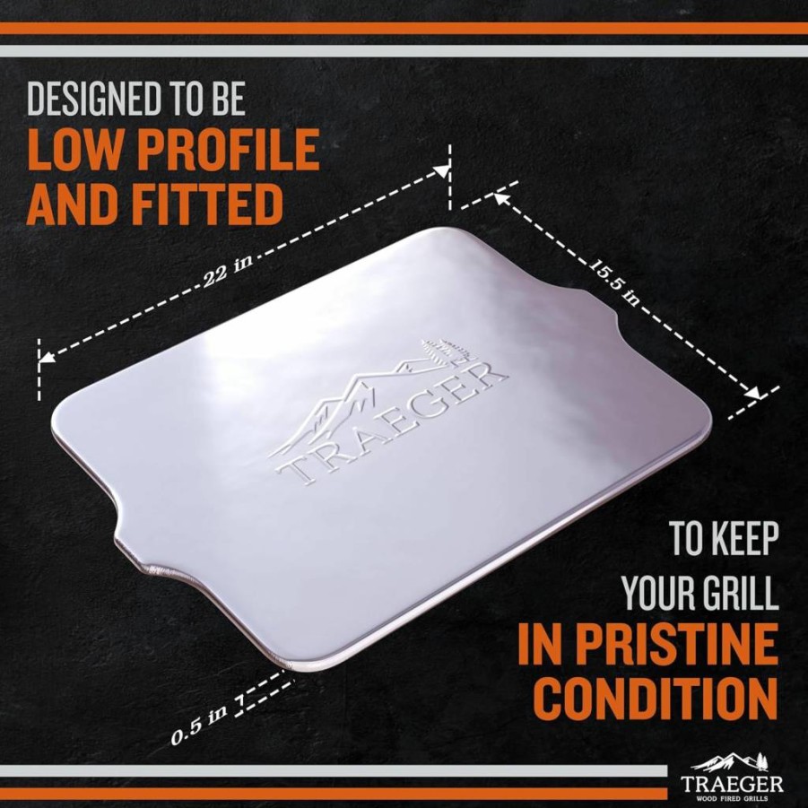 Traeger Bac507 Disposable Aluminum Drip Tray Liners 5-Pack - Heat-Resistant Grill Accessory for Pro 575, Pro 22, Elite 22 (22 x 15.5 Inches)