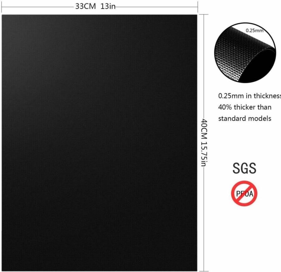 Aoocan Non Stick Grill Mats Set of 5 - Heavy Duty Reusable BBQ Baking Mats for Gas Charcoal Electric Grills - Easy Clean Outdoor Cooking Accessories with Extended Warranty