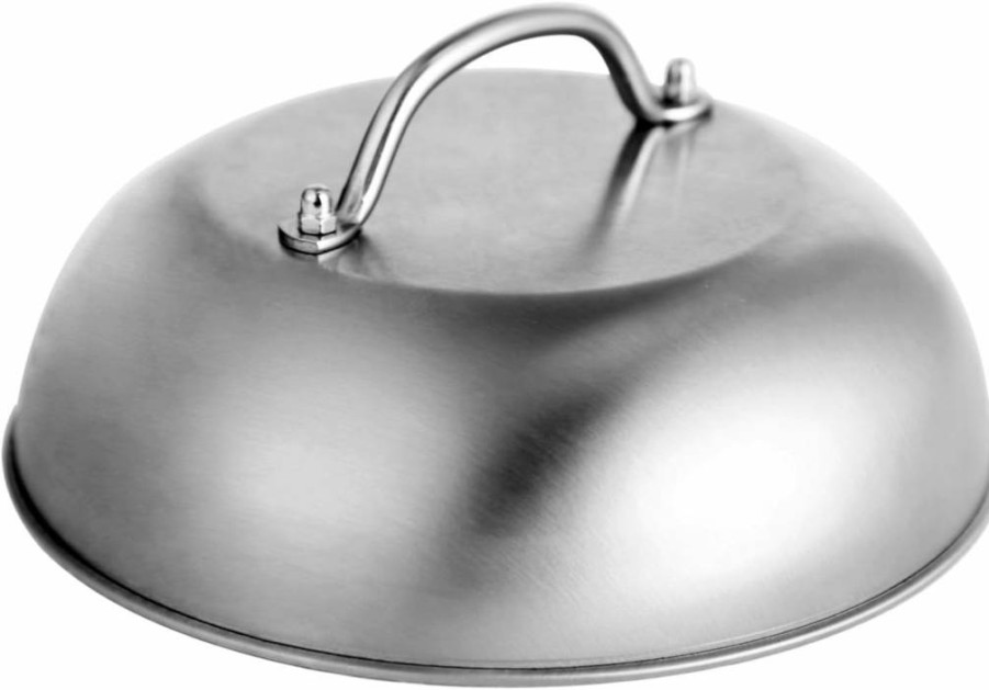 Jirktiy 9-Inch Stainless Steel Burger Melting Dome - Commercial Grade Griddle Cover for Smashed Burgers, Flat Top Grills & Outdoor Cooking